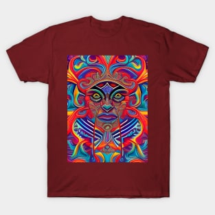 New World Gods (7) - Mesoamerican Inspired Psychedelic Art T-Shirt